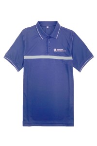 大量訂購寶藍色反光Polo工業制服  個人設計印花LOGO工業制服  工業制服中心  旅遊業  D362
